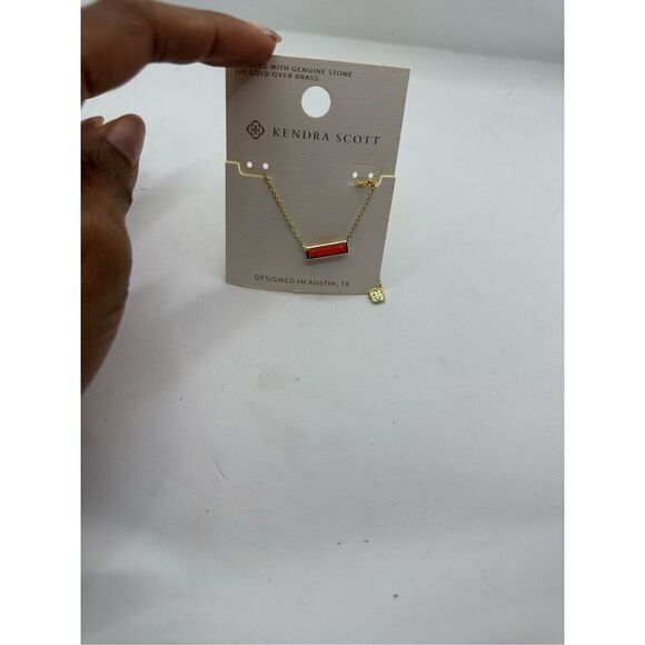 Kendra Scott 14 K Yellow Gold Gemstone Pendant Chain Necklace - Picture 3 of 8